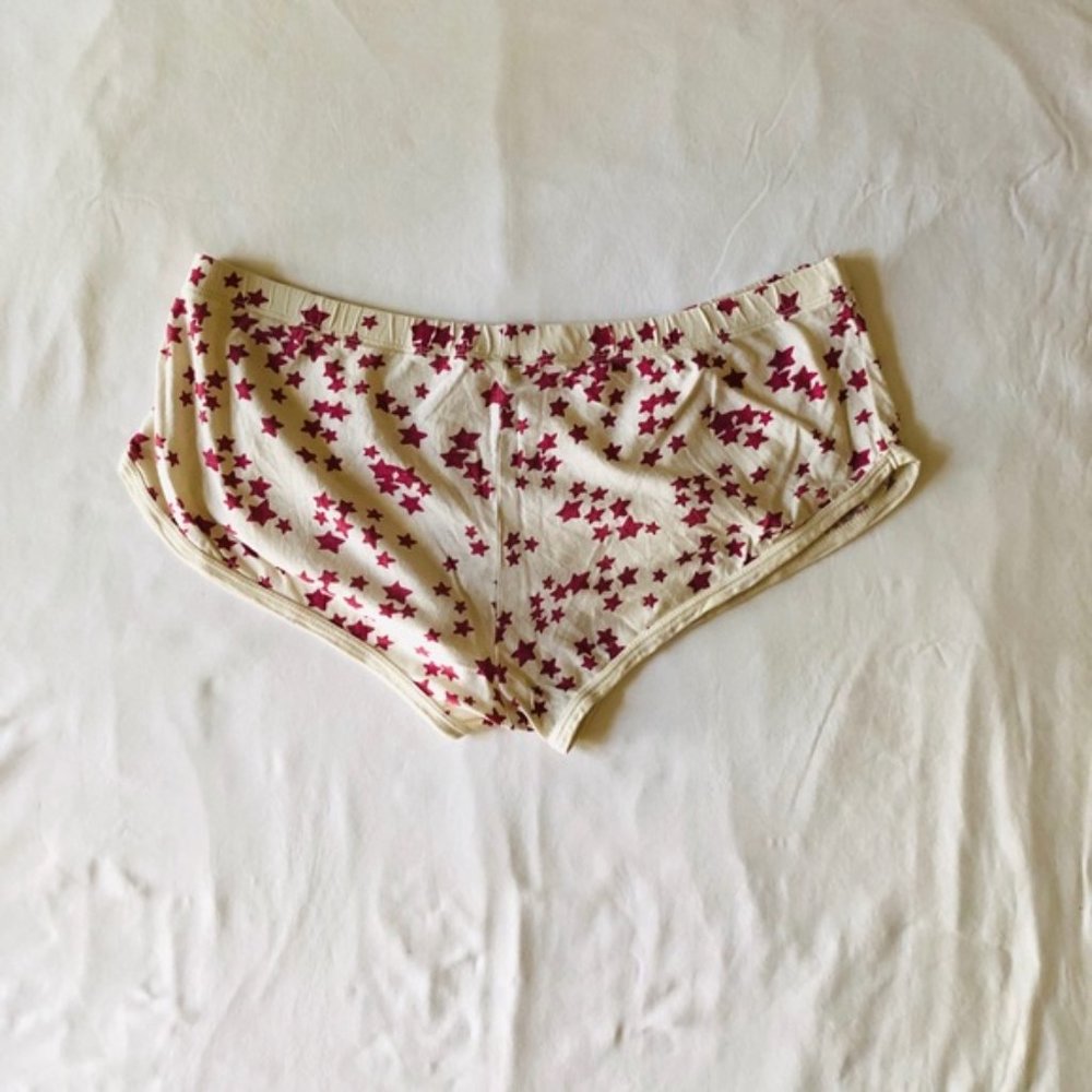 Nordstrom Scrapbook Dreams pink star pattern cheeky pajama bottoms size medium - Picture 5 of 5